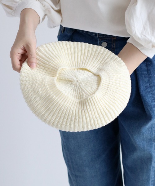 cepo(セポ)の「ニットベレー(ニットキャップ/ビーニー・レディース・ブラック/オフホワイト・FREE)」の18枚目の写真