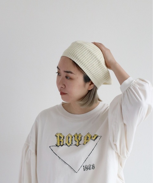 cepo(セポ)の「ニットベレー(ニットキャップ/ビーニー・レディース・ブラック/オフホワイト・FREE)」の10枚目の写真