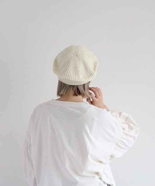 cepo(セポ)の「ニットベレー(ニットキャップ/ビーニー・レディース・ブラック/オフホワイト・FREE)」の12枚目の写真