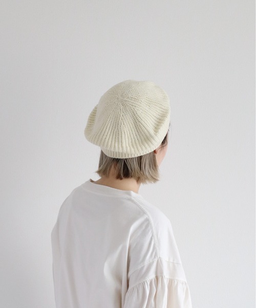 cepo(セポ)の「ニットベレー(ニットキャップ/ビーニー・レディース・ブラック/オフホワイト・FREE)」の14枚目の写真