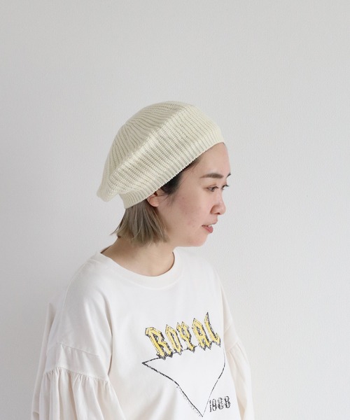 cepo(セポ)の「ニットベレー(ニットキャップ/ビーニー・レディース・ブラック/オフホワイト・FREE)」の15枚目の写真