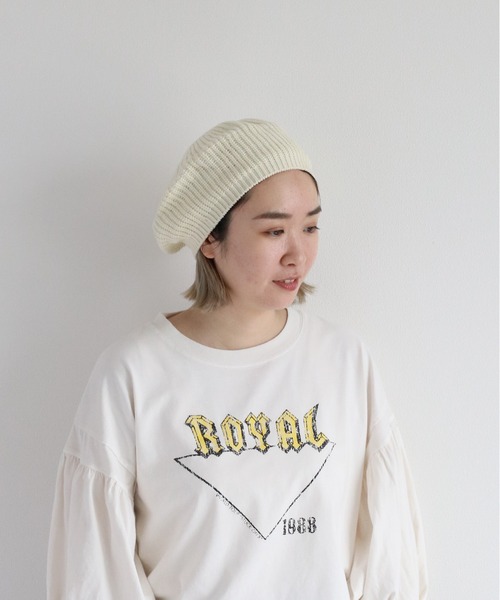 cepo(セポ)の「ニットベレー(ニットキャップ/ビーニー・レディース・ブラック/オフホワイト・FREE)」の16枚目の写真