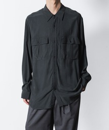 CU/RY フィブリルタフタ パッチポケット L/Sシャツ / CU/RY FIBRIL TAFFETA PATCH POCKET L/S SHIRT