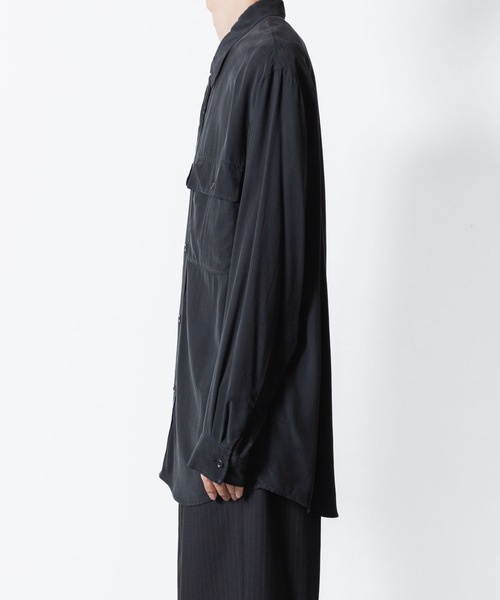 ATTACHMENT（アタッチメント）の「CU/RY フィブリルタフタ パッチポケット L/Sシャツ / CU/RY FIBRIL TAFFETA PATCH POCKET L/S SHIRT（シャツ/ブラウス・メンズ・ブラック/ダークグレー・1/2/3/4）」の17枚目の写真