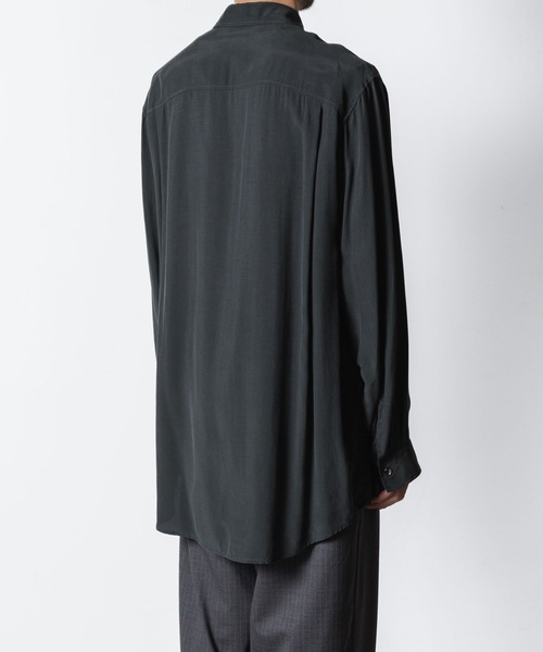 ATTACHMENT（アタッチメント）の「CU/RY フィブリルタフタ パッチポケット L/Sシャツ / CU/RY FIBRIL TAFFETA PATCH POCKET L/S SHIRT（シャツ/ブラウス・メンズ・ブラック/ダークグレー・1/2/3/4）」の9枚目の写真