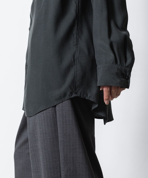 ATTACHMENT（アタッチメント）の「CU/RY フィブリルタフタ パッチポケット L/Sシャツ / CU/RY FIBRIL TAFFETA PATCH POCKET L/S SHIRT（シャツ/ブラウス・メンズ・ブラック/ダークグレー・1/2/3/4）」の11枚目の写真
