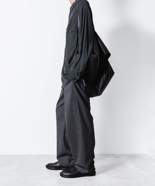 ATTACHMENT（アタッチメント）の「CU/RY フィブリルタフタ パッチポケット L/Sシャツ / CU/RY FIBRIL TAFFETA PATCH POCKET L/S SHIRT（シャツ/ブラウス・メンズ・ブラック/ダークグレー・1/2/3/4）」の12枚目の写真