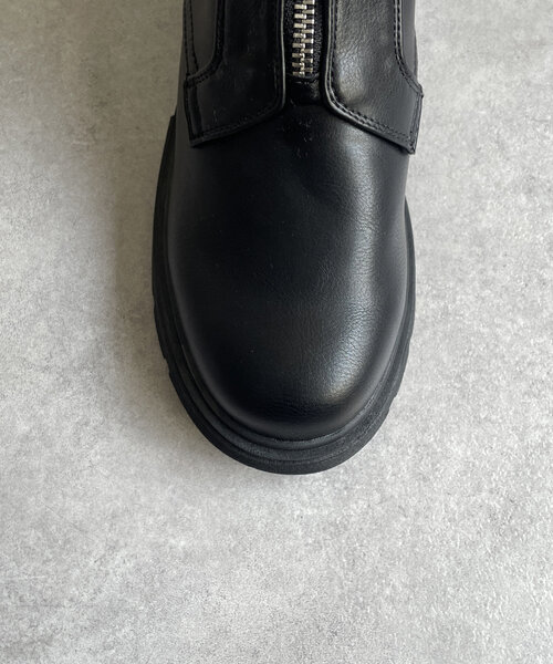 Thevon（ゼボン）の「厚底フロントジップブーツ（ブーツ・レディース・ブラウン/ブラック・M/L）」の6枚目の写真