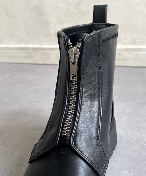 Thevon（ゼボン）の「厚底フロントジップブーツ（ブーツ・レディース・ブラウン/ブラック・M/L）」の7枚目の写真