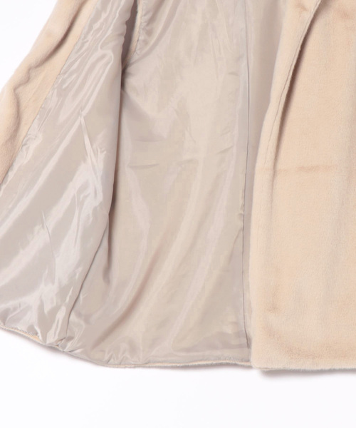 【セール】【L～5L 大きいサイズ】エコファーフードロングベスト（ベスト）｜MB mint breeze（エムビーミントブリーズ）