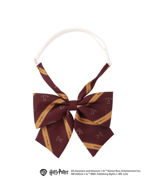 EASTBOY（イーストボーイ）の「リボン (レジメ×杖×呪文) HarryPotter ハリーポッター HOGWARTS ホグワーツ（ネクタイ・レディース・ブルー/エンジ/ベージュ/グリーン・F）」の4枚目の写真