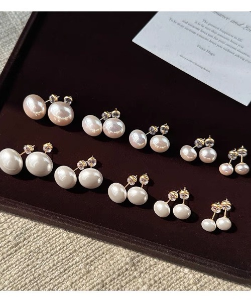 E&C closet…(イーアンドシークローゼット)の「ゴールドキャッチボリュームパールピアス(ピアス(両耳用)・レディース・ホワイト・8/10/12/14/16)」の13枚目の写真