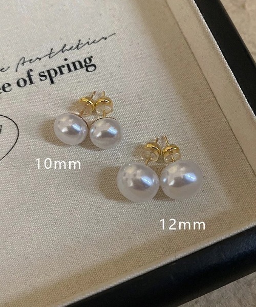 E&C closet…(イーアンドシークローゼット)の「ゴールドキャッチボリュームパールピアス(ピアス(両耳用)・レディース・ホワイト・8/10/12/14/16)」の19枚目の写真