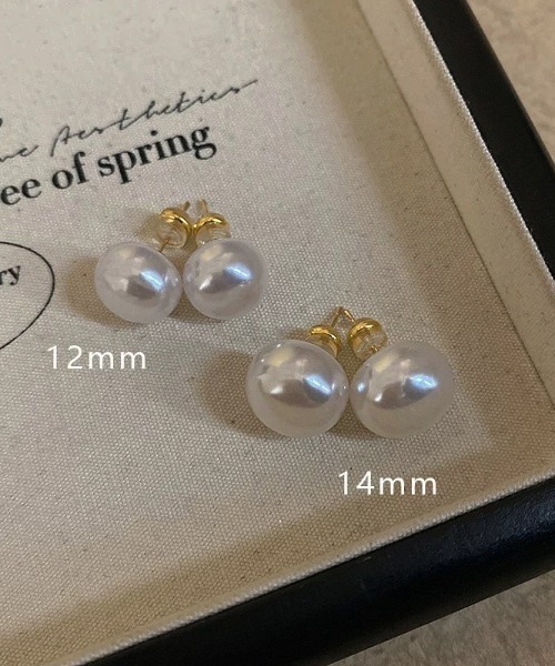 E&C closet…(イーアンドシークローゼット)の「ゴールドキャッチボリュームパールピアス(ピアス(両耳用)・レディース・ホワイト・8/10/12/14/16)」の21枚目の写真