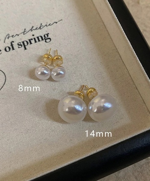 E&C closet…(イーアンドシークローゼット)の「ゴールドキャッチボリュームパールピアス(ピアス(両耳用)・レディース・ホワイト・8/10/12/14/16)」の22枚目の写真