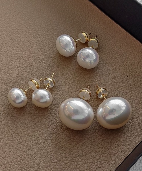 E&C closet…(イーアンドシークローゼット)の「ゴールドキャッチボリュームパールピアス(ピアス(両耳用)・レディース・ホワイト・8/10/12/14/16)」の16枚目の写真