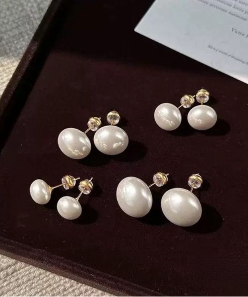 E&C closet…(イーアンドシークローゼット)の「ゴールドキャッチボリュームパールピアス(ピアス(両耳用)・レディース・ホワイト・8/10/12/14/16)」の18枚目の写真
