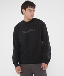 LIBEIRO ロゴ入り ブラック長袖カットソー Tシャツ/カットソー（ブラック/黒色系・長袖）ファッション通販