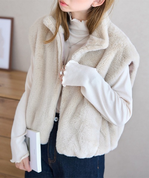 KOBE LETTUCE（コウベレタス）の「テレコリブロングスリーブトップス（Tシャツ/カットソー・レディース・ブラウン/ボルドー/アイボリー系/ブラック/グレイッシュベージュ/アイボリー/ワイン系/ネイビー/ブラウン系/ブラック系/ベージュ系/アイボリー系1/ネイビー系・M/L/XL/M1）」の15枚目の写真