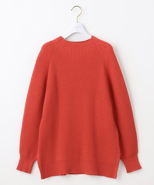 ANY SIS（エニィスィス）の「【洗える・セットアップ可】アンチピリング変形畔 ボトルネック ニット（ニット/セーター・レディース・ブラック系/オレンジ系/ダルブルー系/ダークブラウン系/アイボリー系・2）」の14枚目の写真