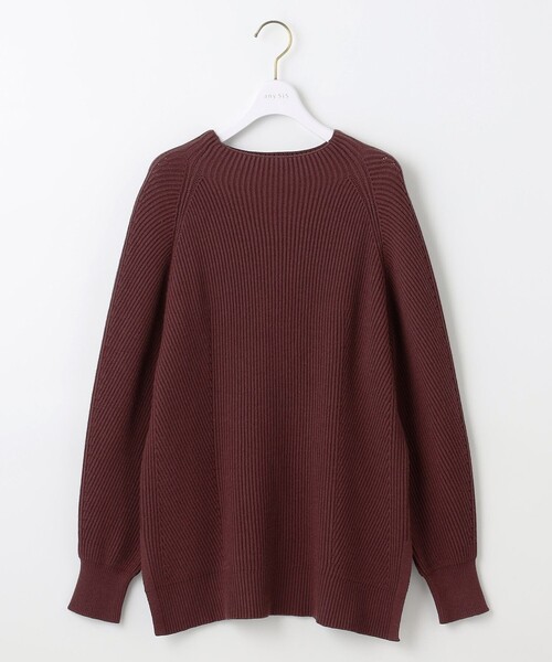 ANY SIS（エニィスィス）の「【洗える・セットアップ可】アンチピリング変形畔 ボトルネック ニット（ニット/セーター・レディース・ブラック系/オレンジ系/ダルブルー系/ダークブラウン系/アイボリー系・2）」の15枚目の写真