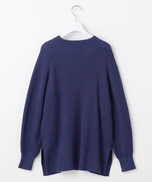 ANY SIS（エニィスィス）の「【洗える・セットアップ可】アンチピリング変形畔 ボトルネック ニット（ニット/セーター・レディース・ブラック系/オレンジ系/ダルブルー系/ダークブラウン系/アイボリー系・2）」の18枚目の写真