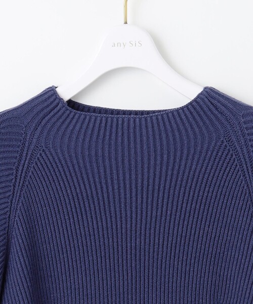 ANY SIS（エニィスィス）の「【洗える・セットアップ可】アンチピリング変形畔 ボトルネック ニット（ニット/セーター・レディース・ブラック系/オレンジ系/ダルブルー系/ダークブラウン系/アイボリー系・2）」の19枚目の写真