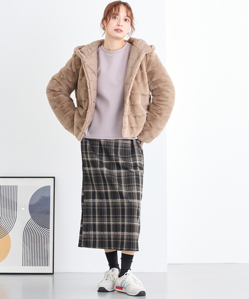 NICOLE white（ニコルホワイト）の「異素材ペプラムプルオーバー（Tシャツ/カットソー・レディース・ネイビー/チャコール/グレー・FREE）」の11枚目の写真