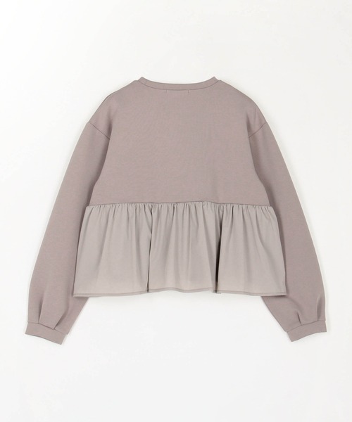 NICOLE white（ニコルホワイト）の「異素材ペプラムプルオーバー（Tシャツ/カットソー・レディース・ネイビー/チャコール/グレー・FREE）」の10枚目の写真