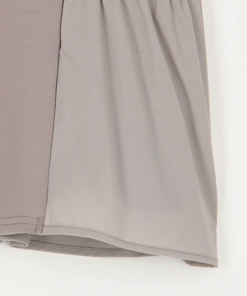 NICOLE white（ニコルホワイト）の「異素材ペプラムプルオーバー（Tシャツ/カットソー・レディース・ネイビー/チャコール/グレー・FREE）」の6枚目の写真