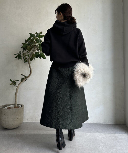 【セール】【WEB限定】フクレジャガードフレアスアカート（スカート）｜DouDou（ドゥドゥ）