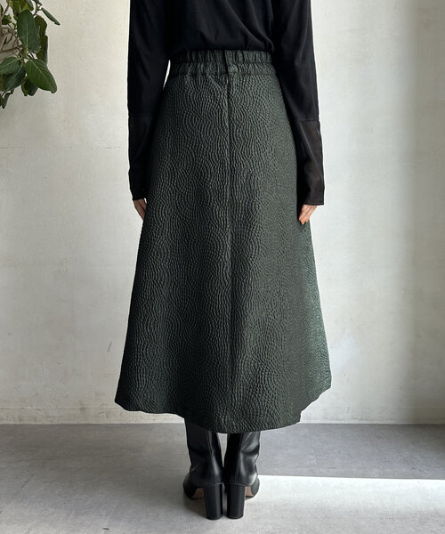 【セール】【WEB限定】フクレジャガードフレアスアカート（スカート）｜DouDou（ドゥドゥ）