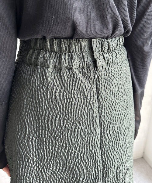 【セール】【WEB限定】フクレジャガードフレアスアカート（スカート）｜DouDou（ドゥドゥ）