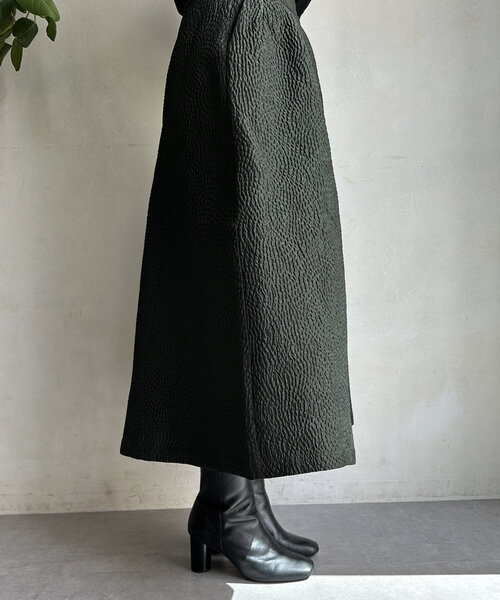 【セール】【WEB限定】フクレジャガードフレアスアカート（スカート）｜DouDou（ドゥドゥ）