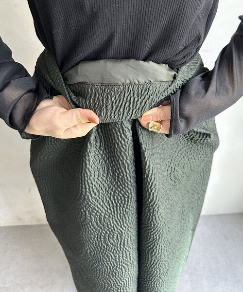 【セール】【WEB限定】フクレジャガードフレアスアカート（スカート）｜DouDou（ドゥドゥ）