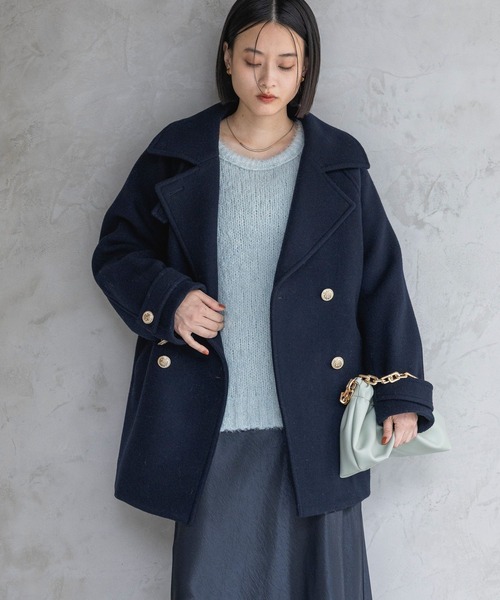 スーパー100 2WAYコート（ピーコート）｜A part by（アパートバイ）の