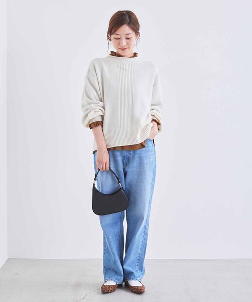 le.coeur blanc（ルクールブラン）の「パウダーサテンシャーリング長袖ブラウス（シャツ/ブラウス・レディース・グレイッシュベージュ/キャメル/ネイビー/グリーン・38）」の18枚目の写真