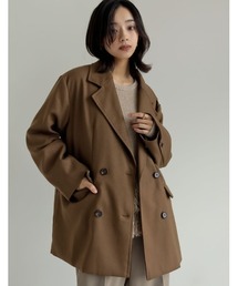 [2024-25 WINTER COLLECTION]ウール混チェックor無地ミドルコート