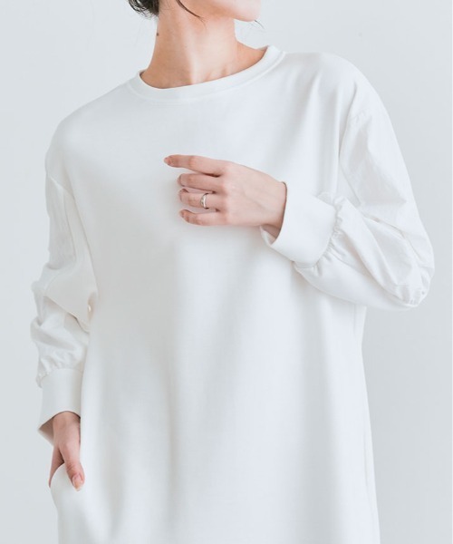 kirakiraShop(キラキラショップ)の「異素材 ダンボール ワンピース(ワンピース・レディース・ブラック/オフホワイト/ネイビー・M/L)」の11枚目の写真