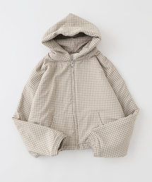 【ERL / イーアールエル】UNISEX PLAID PADDED CHECK ZIP HOODI
