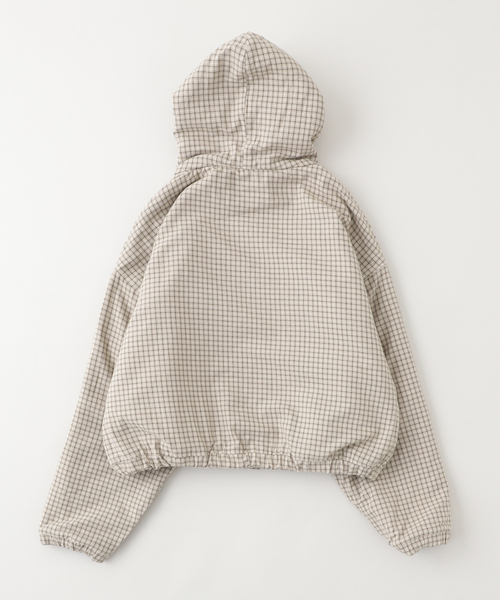 ERL(イーアールエル)の「【ERL / イーアールエル】UNISEX PLAID PADDED CHECK ZIP HOODI(パーカー・メンズ・ベージュ・SMALL)」の2枚目の写真