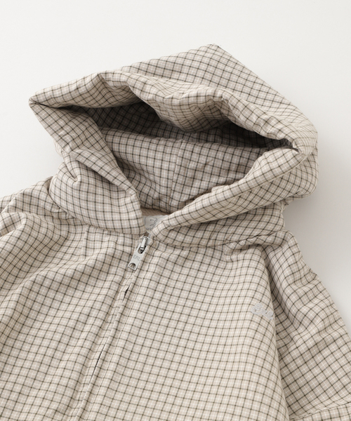 ERL(イーアールエル)の「【ERL / イーアールエル】UNISEX PLAID PADDED CHECK ZIP HOODI(パーカー・メンズ・ベージュ・SMALL)」の3枚目の写真
