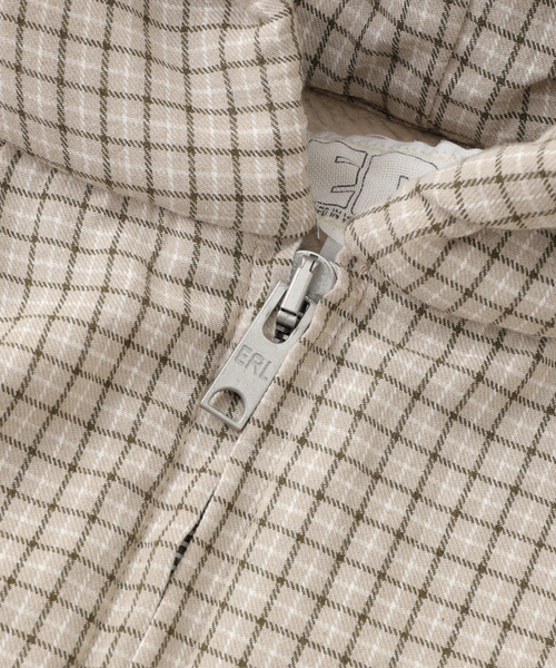 ERL(イーアールエル)の「【ERL / イーアールエル】UNISEX PLAID PADDED CHECK ZIP HOODI(パーカー・メンズ・ベージュ・SMALL)」の6枚目の写真