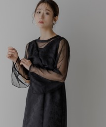 カシュクールジャガードドレス