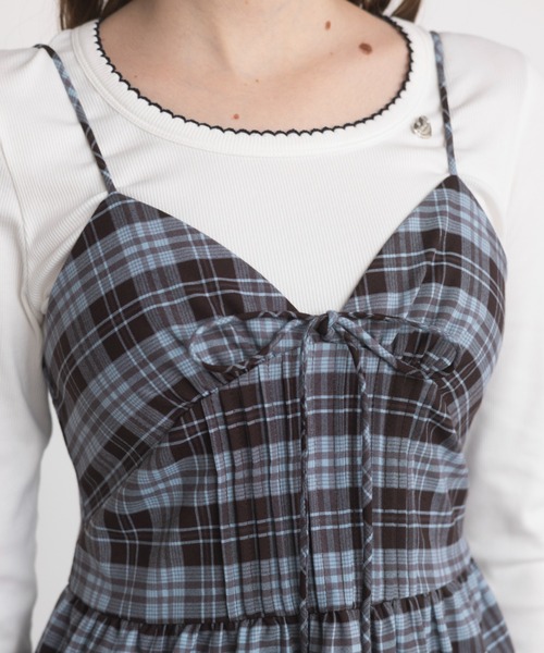 idem（イデム）の「nami nami long sleeve tops／配色レースカットソー（Tシャツ/カットソー・レディース・オフホワイト/ネイビー/グレー・FREE）」の13枚目の写真