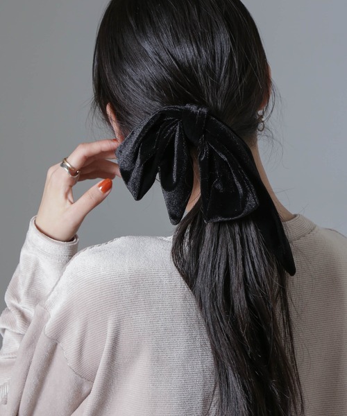 IRIS 47 ベロア リボン ヘアゴム IRIS47｜opera pony リボン ヘアゴム オケージョン - H.O.V