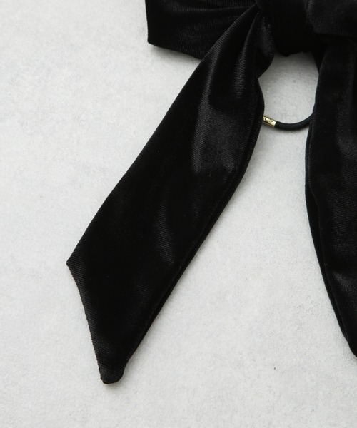 NANO universe（ナノユニバース）の「ベロアリボンヘアゴム（ヘアゴム・レディース・ブラック/ネイビー・FREE）」の8枚目の写真