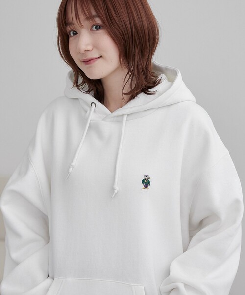 ★ ★刺繍スモールロゴ男女共用起毛フード DRT2827 [ジャージ風 サイドライン] 蓮 中華柄・ジップ