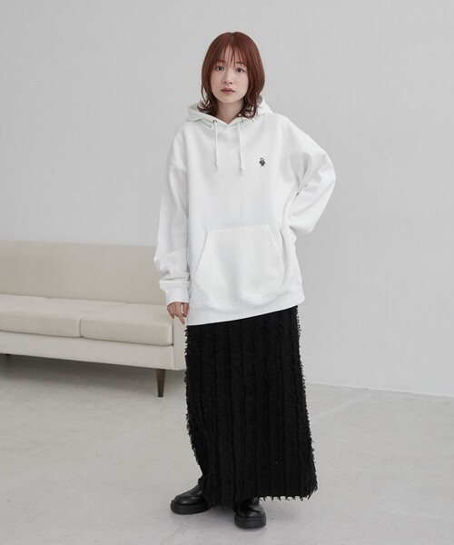 coen（コーエン）の「ワンポイントベア刺繍裏起毛スウェットパーカー（パーカー・メンズ・ホワイト/ブラック/グレー・M/L/XL）」の20枚目の写真