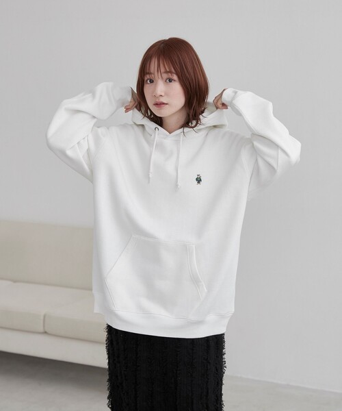 coen（コーエン）の「ワンポイントベア刺繍裏起毛スウェットパーカー（パーカー・メンズ・ホワイト/ブラック/グレー・M/L/XL）」の19枚目の写真